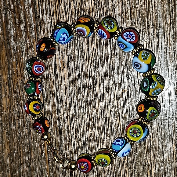 Ventian murano glass beaded bracelet - Picture 2 of 6